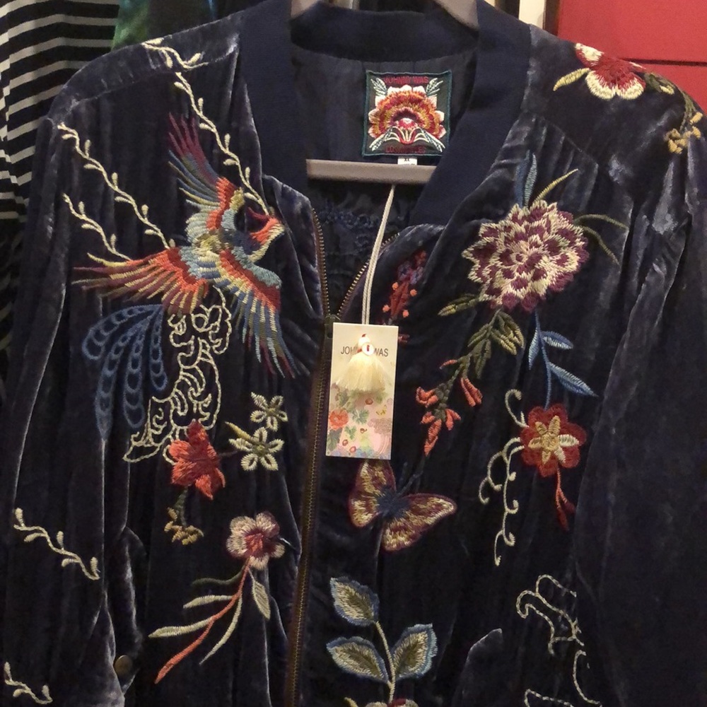 Johnny Was dreamer velvet bomber jacket - Picture 4 of 6